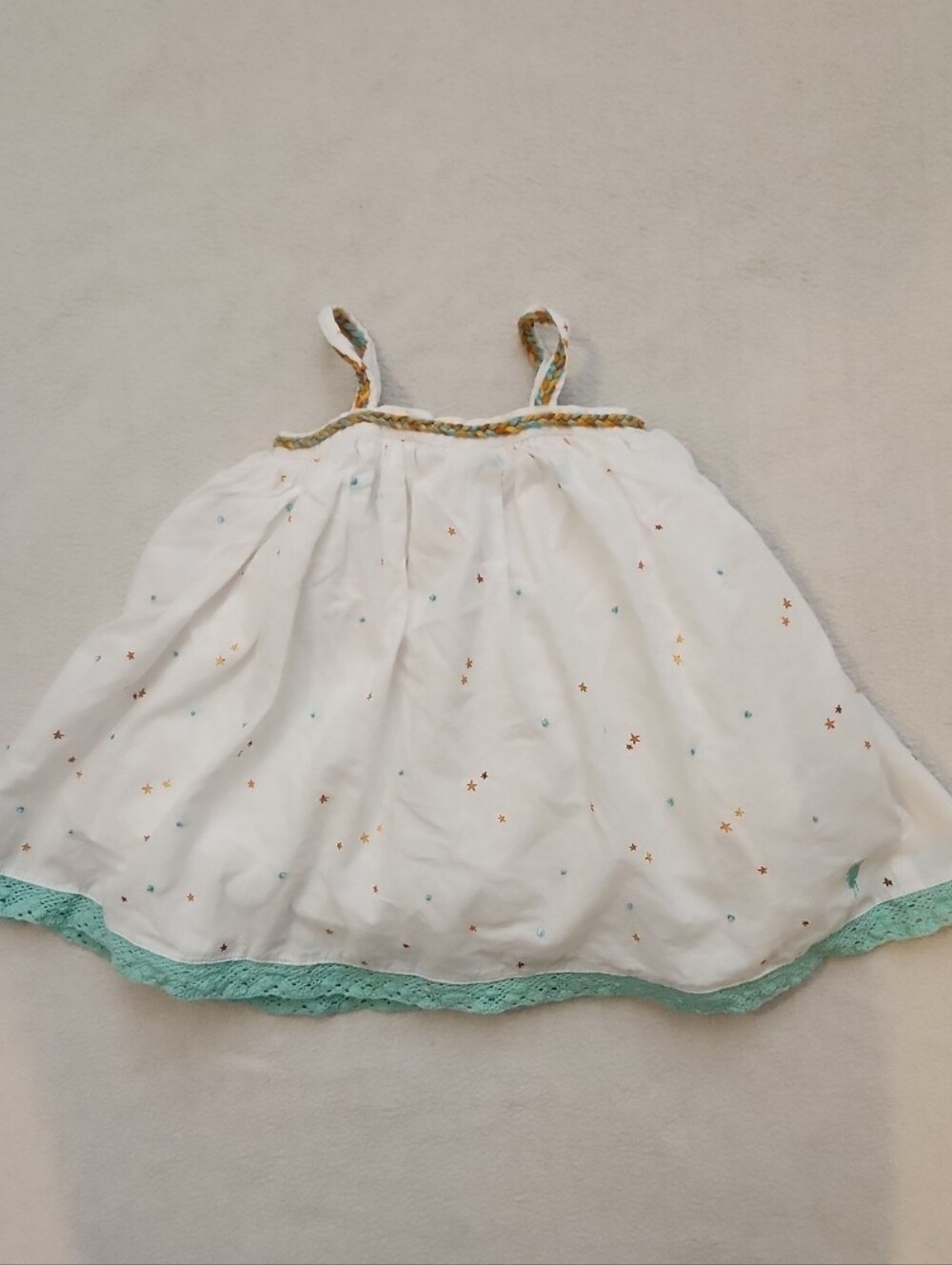 Well dressed wolf 9 months (fit Us W/ 9-12 ) starfish star beach smocked dress